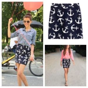 J Crew Anchor Skirt New without tags